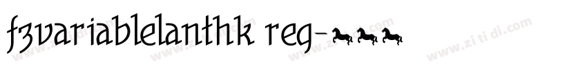 fzvariablelanthk reg字体转换